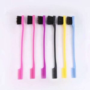 Double sided edge control hair brush set